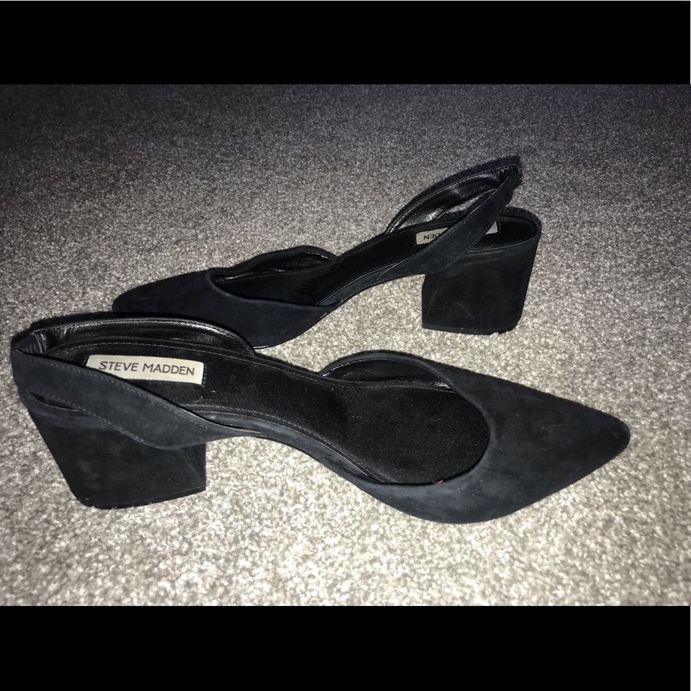 Steve Madden size 11 sling back heels - black